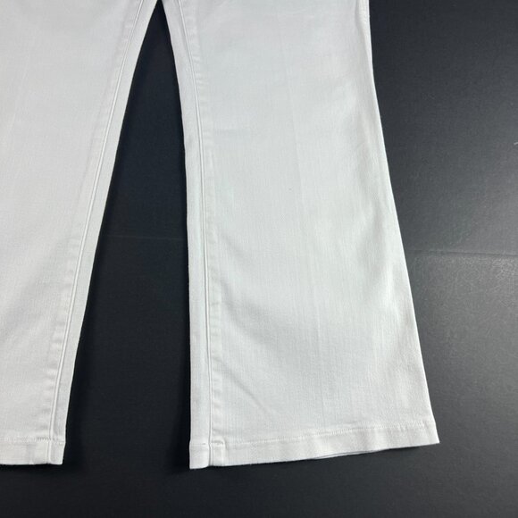 Spanx Jeans Women's Extra Large Pull On Kick Flare High Rise White Stretch Denim - Picture 3 of 16